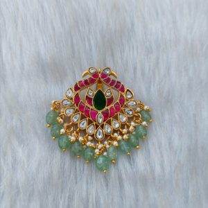 Kundan Jadau Pendant - 1 gm gold jewelry - Image 1