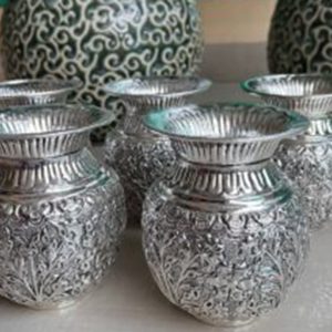 Antique German Silver Kalasham/Kalash, Medium Size, 4" - Image 1