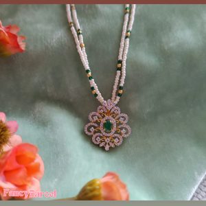 REGAL PEARL AND EMERALD MANGALSUTRA - Image 3
