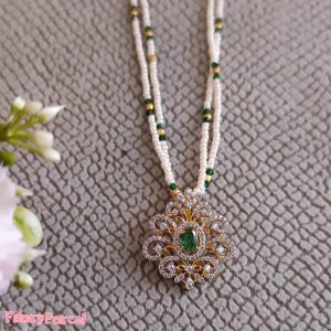 REGAL PEARL AND EMERALD MANGALSUTRA - Image 4