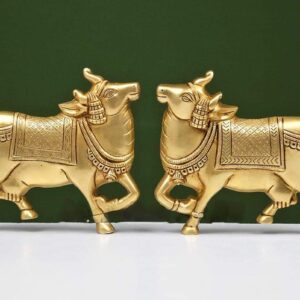 Brass Wall Mounted Cows - Home Decor - Wall Hanging - Gifting Material: Brass Size:4.5*5 iches - Image 1