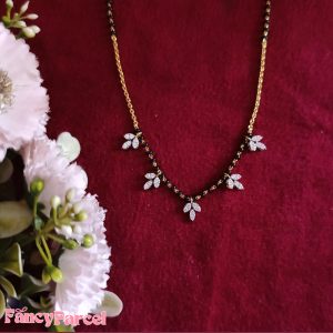 MANGALSUTRA WITH CZ LEAF DESIGN - Image 3