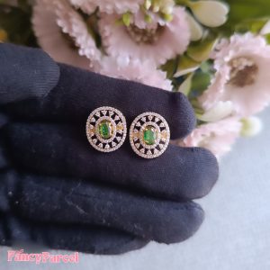 ELEGANT OVAL STONE EARRINGS - Image 4