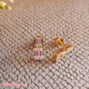 RECTANGULAR CUT EARRINGS - Image 2