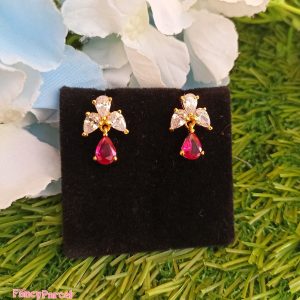STUNNING RUBY TEARDROP EARRINGS - Image 1