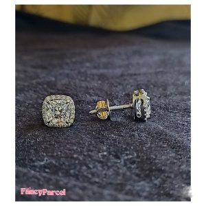 CUSHION HALO EARRINGS - Image 1