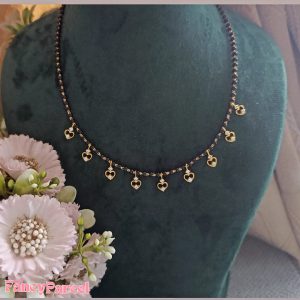 HEART PENDANT BLACK BEAD MANGALSUTRA - Image 4