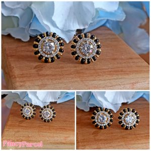 MANGALSUTRA BLACK BEADS EARRINGS - Image 4