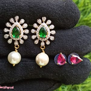 CHANGEABLE STONE EARRINGS - Image 2