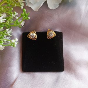 TRIANGLE SOLITAIRE DIAMOND STUD - Image 1