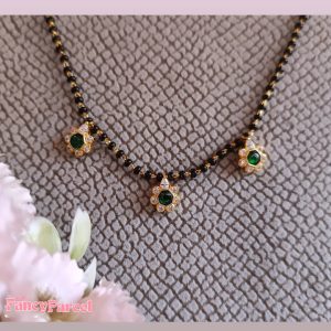 ELEGANT GREEN STONE MANGALSUTRA - Image 2