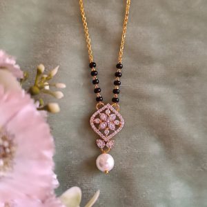 ELEGANT PEARL AND CRYSTAL MANGALSUTRA - Image 4