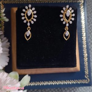 ELEGANT DROP EARRINGS WITH DIAMOND ACCENTS - Image 3