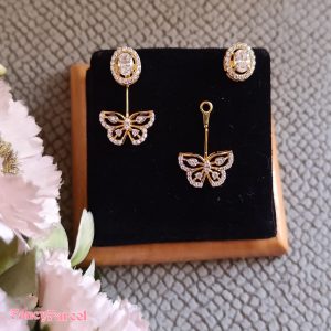 ELEGANT BUTTERFLY DROP EARRINGS - Image 2