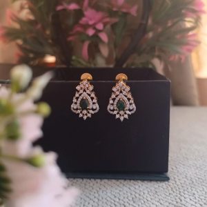 CZ EMERALD EARRINGS - Image 1