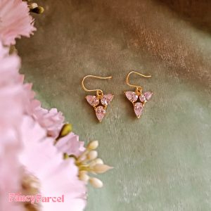 TRIANGLE CRYSTAL EARRINGS - Image 2