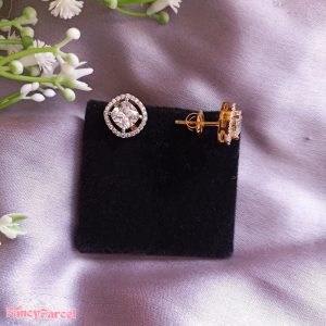 CLUSTER HALO STUD EARRINGS | 925 STERLING SILVER - Image 2