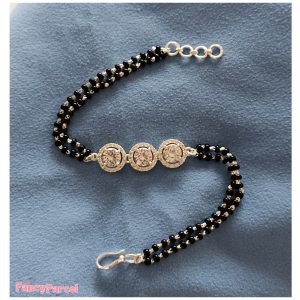 LIFE CYCLE ROUND HALO MANGALSUTRA BRACELET - Image 1