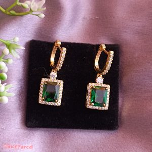 EMRALD & RUBY BALI EARRINGS - Image 1