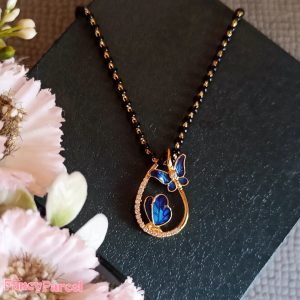 BUTTERFLY TEARDROP PENDENT MANGALSUTRA - Image 1