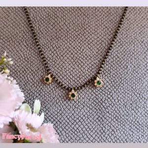 ELEGANT GREEN STONE MANGALSUTRA - Image 3