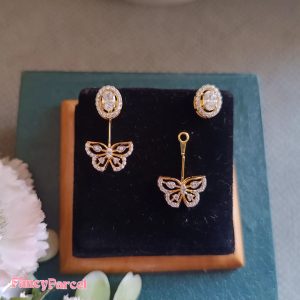 ELEGANT BUTTERFLY DROP EARRINGS - Image 3