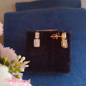 RECTANGULAR CUT EARRINGS - Image 4