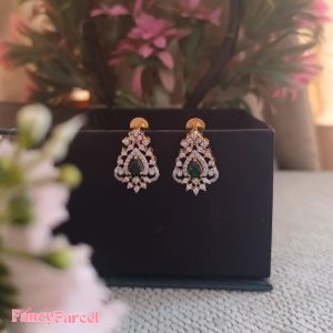 CZ EMERALD EARRINGS - Image 3