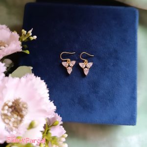 TRIANGLE CRYSTAL EARRINGS - Image 1