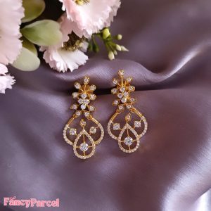 FLORAL DIAMOND EARRINGS - Image 1