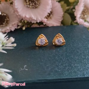 TRIANGLE SOLITAIRE DIAMOND STUD - Image 2