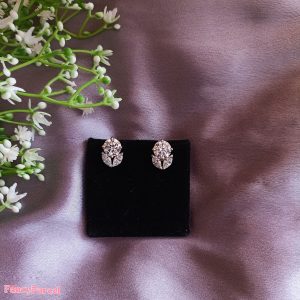 ROUND MARQUIS EARRINGS STUD | DAILY WEAR - Image 3