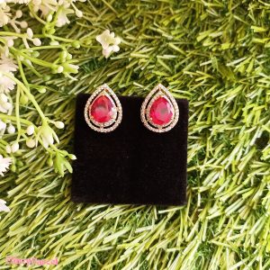DOUBLE HALO ZIRCON EARRINGS - Image 1