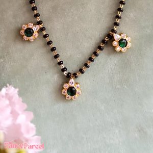 ELEGANT GREEN STONE MANGALSUTRA - Image 1