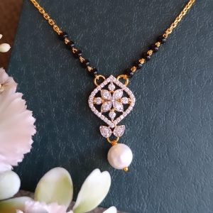 ELEGANT PEARL AND CRYSTAL MANGALSUTRA - Image 1