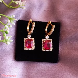 EMRALD & RUBY BALI EARRINGS - Image 4