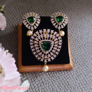 ELEGANT STONE PENDANT AND EARRING SET - Image 1