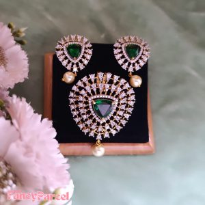 ELEGANT STONE PENDANT AND EARRING SET - Image 3
