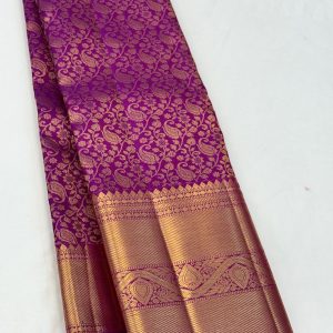Kanchipuram Pure Handloom Silk/Pattu Saree, certified hologram - Image 4